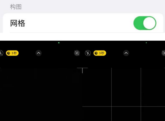 龙圩苹果手机维修网点分享iPhone如何开启九宫格构图功能