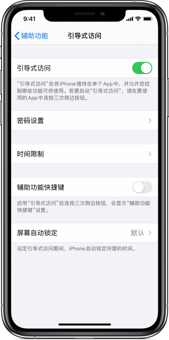 龙圩苹果手机维修分享如何在 iPhone 上退出引导式访问 