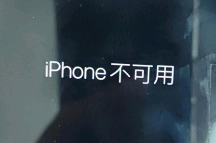 龙圩苹果服务网点分享锁屏界面显示“iPhone 不可用”如何解决 