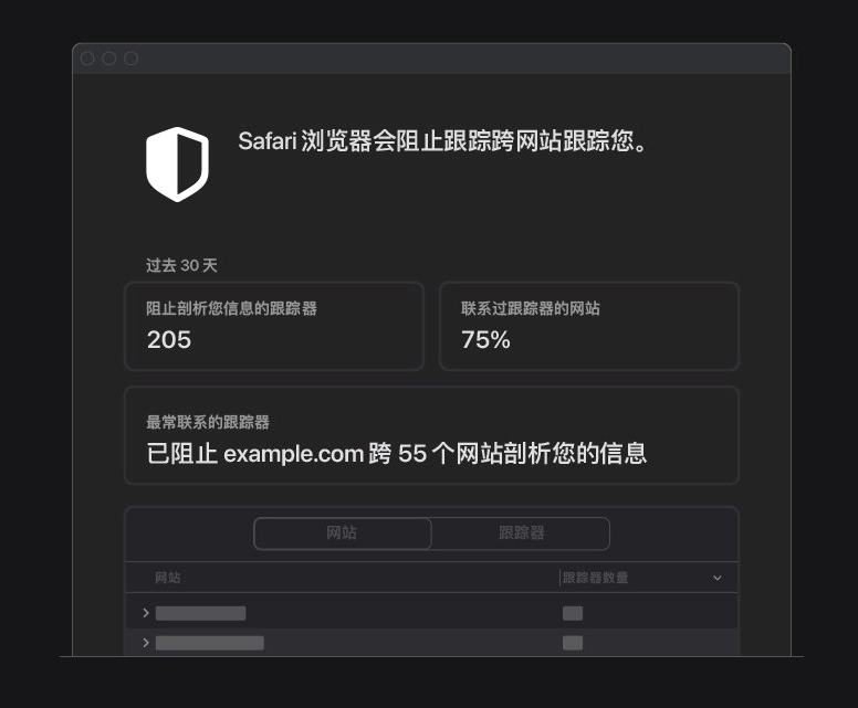 龙圩苹果手机维修分享如何在 Safari 浏览器中查看和打开隐私报告 
