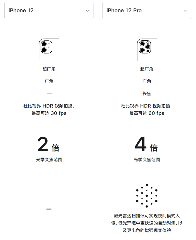 龙圩苹果手机维修分享苹果 iPhone 12 与 iPhone 12 Pro 选哪款 